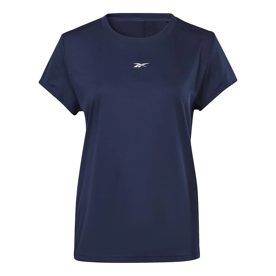 Reebok Workout Ready Commercial Damen T-Shirt Marineblau 1 Reebok Workout Ready Commercial Damen T-Shirt Marineblau