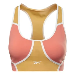 Reebok Lux Racer Colorblocked Padded Sport-BH Orange-rot