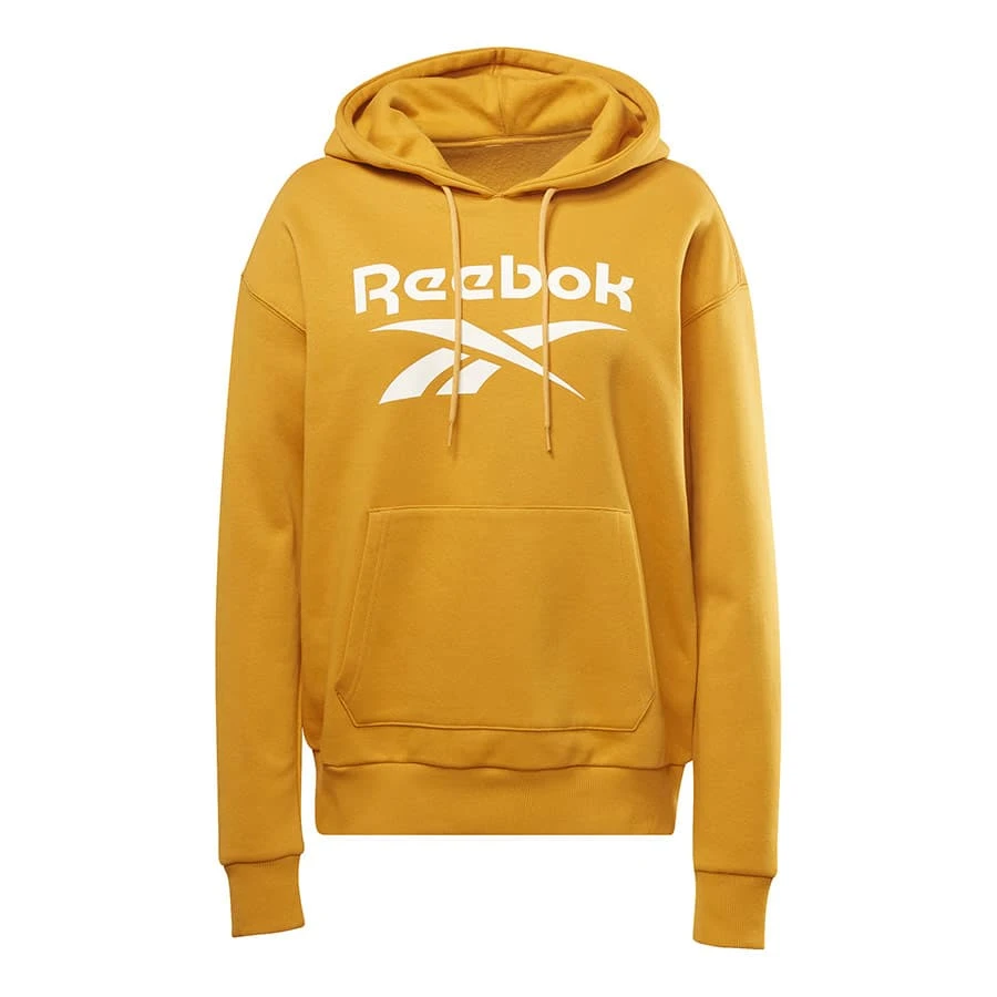 Reebok Identity Logo French Terry Damen Hoodie Orange/weiß 1 Reebok Identity Logo French Terry Damen Hoodie Orange/weiß