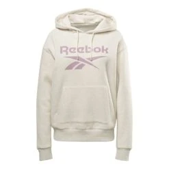 Reebok Identity Logo French Terry Damen Kapuzenjacke Weiß/rosa