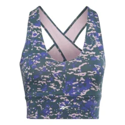 Reebok Bralette Modern Safari Sport-BH Marineblau/rosa/lila