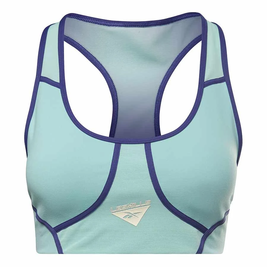 Reebok Les Mills Colorblock Sport-BH Hellblau 1 Reebok Les Mills Colorblock Sport-BH Hellblau