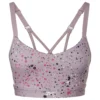 Reebok Lux Mehrfarbig Speckle Strappy BH Lila Weiß Schwarz