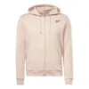 Reebok Identity Left Chest Logo Full Zip Kapuzenjacke Hellrosa/schwarz