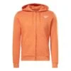 Reebok Identity Left Chest Logo Full Zip Kapuzenjacke Orange/weiß