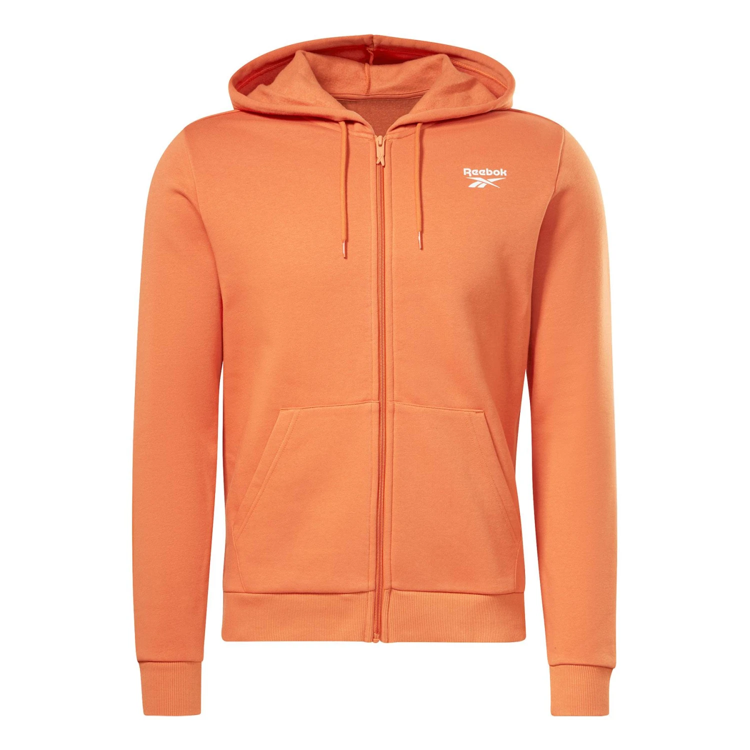 Reebok Identity Left Chest Logo Full Zip Kapuzenjacke Orange/weiß 1 Reebok Identity Left Chest Logo Full Zip Kapuzenjacke Orange/weiß