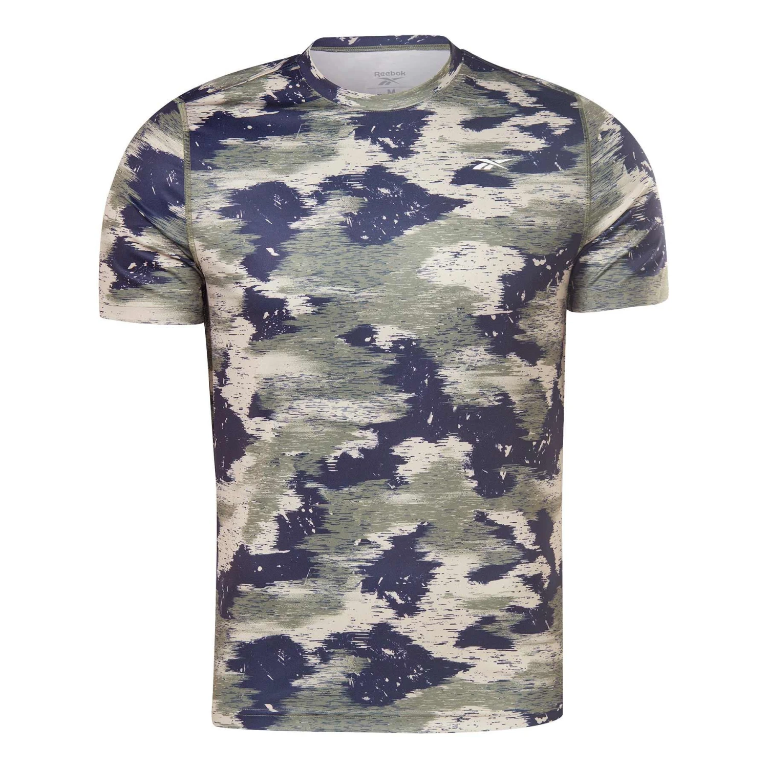 Reebok Training Camo Kurzarm T-Shirt Grün Blau 1 Reebok Training Camo Kurzarm T-Shirt Grün Blau