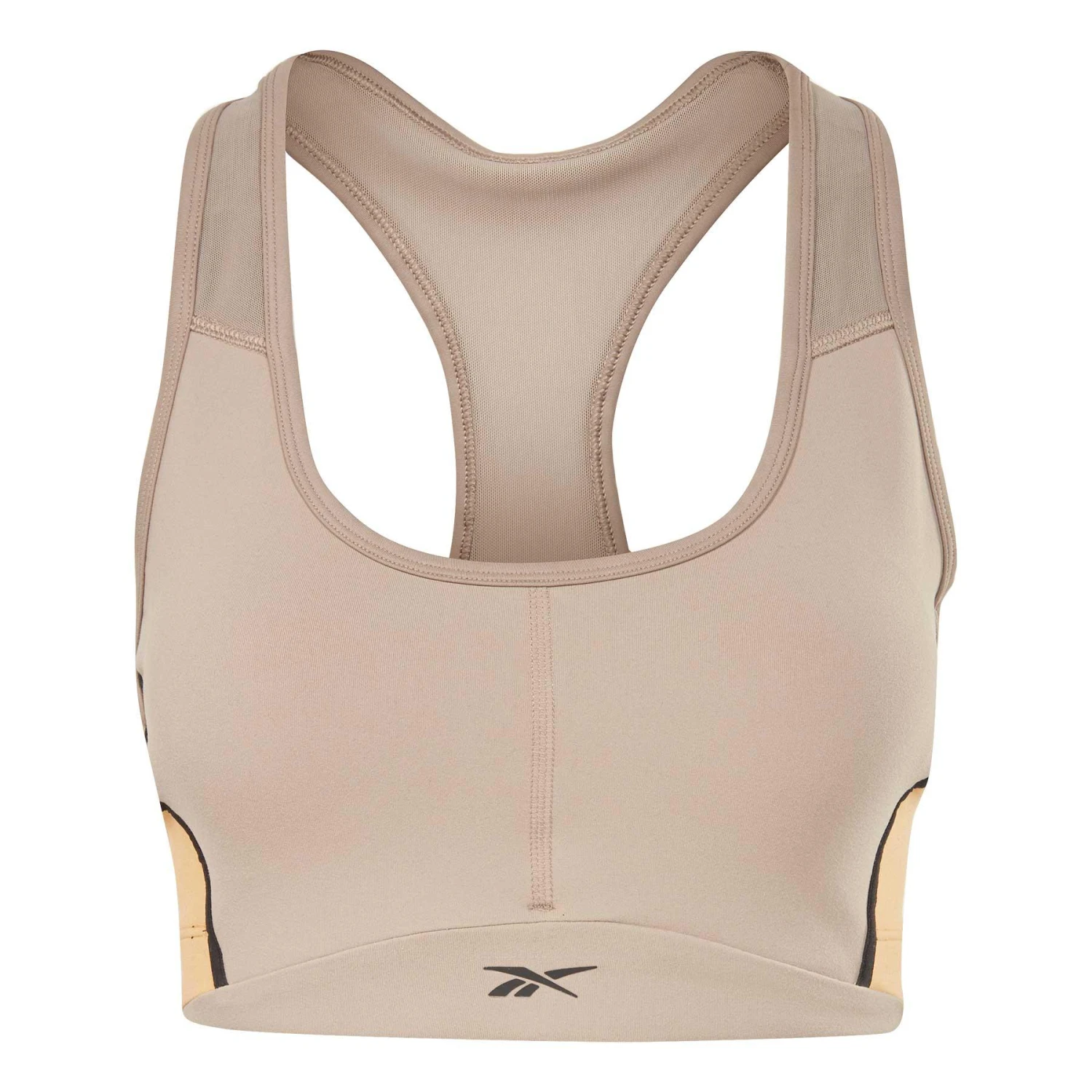 Reebok Lux Racer Padded Sport-BH Hellbraun/orange 1 Reebok Lux Racer Padded Sport-BH Hellbraun/orange