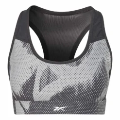 Reebok Lux Perform Print Racer Sport-BH Grau