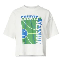 Reebok Training Essentials Graphic Damen T-Shirt Weiß/grün/blau