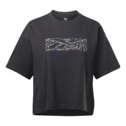 Reebok Training Essentials Graphic Damen T-Shirt Schwarz/grau