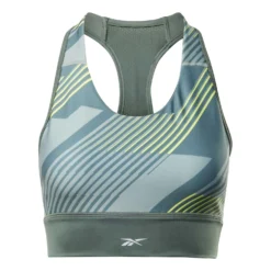 Reebok Running Printed Sport-BH Grün/blau