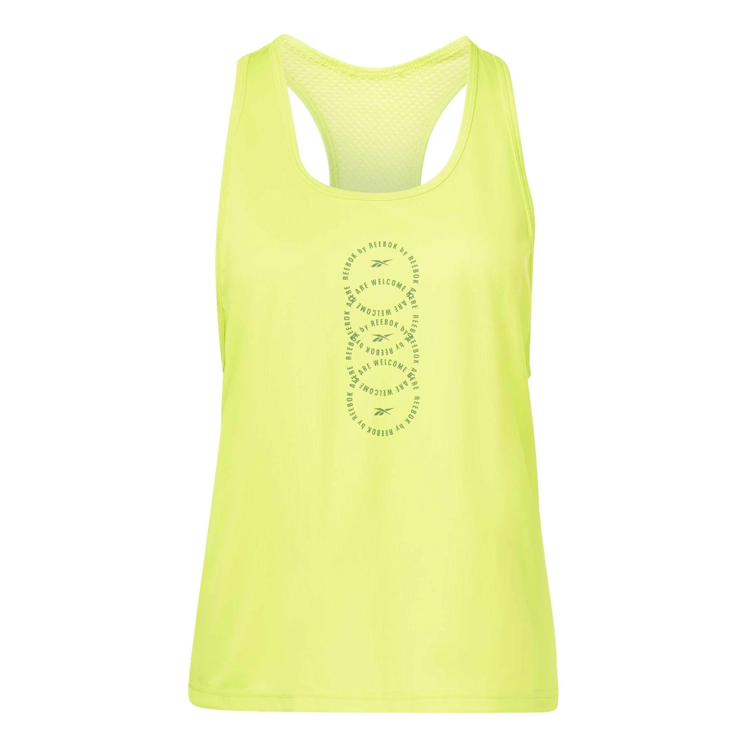 Reebok Running Speedwick Graphic Damen Tanktop Neongelb 1 Reebok Running Speedwick Graphic Damen Tanktop Neongelb