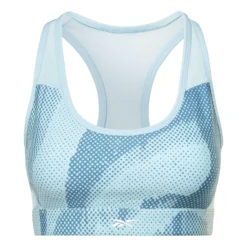 Reebok Lux Perform Print Racer Sport-BH Blau