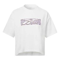 Reebok Training Essentials Graphic Damen T-Shirt Weiß/lila