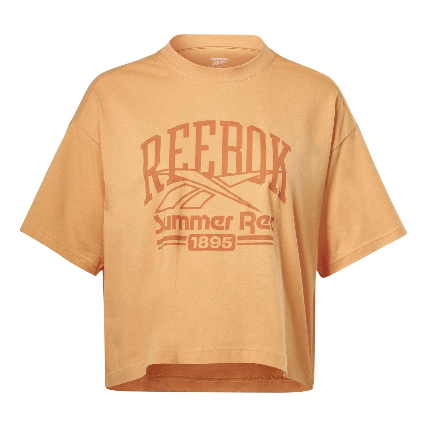 Reebok Summer Graphic Logo Damen T-Shirt Orange 1 Reebok Summer Graphic Logo Damen T-Shirt Orange