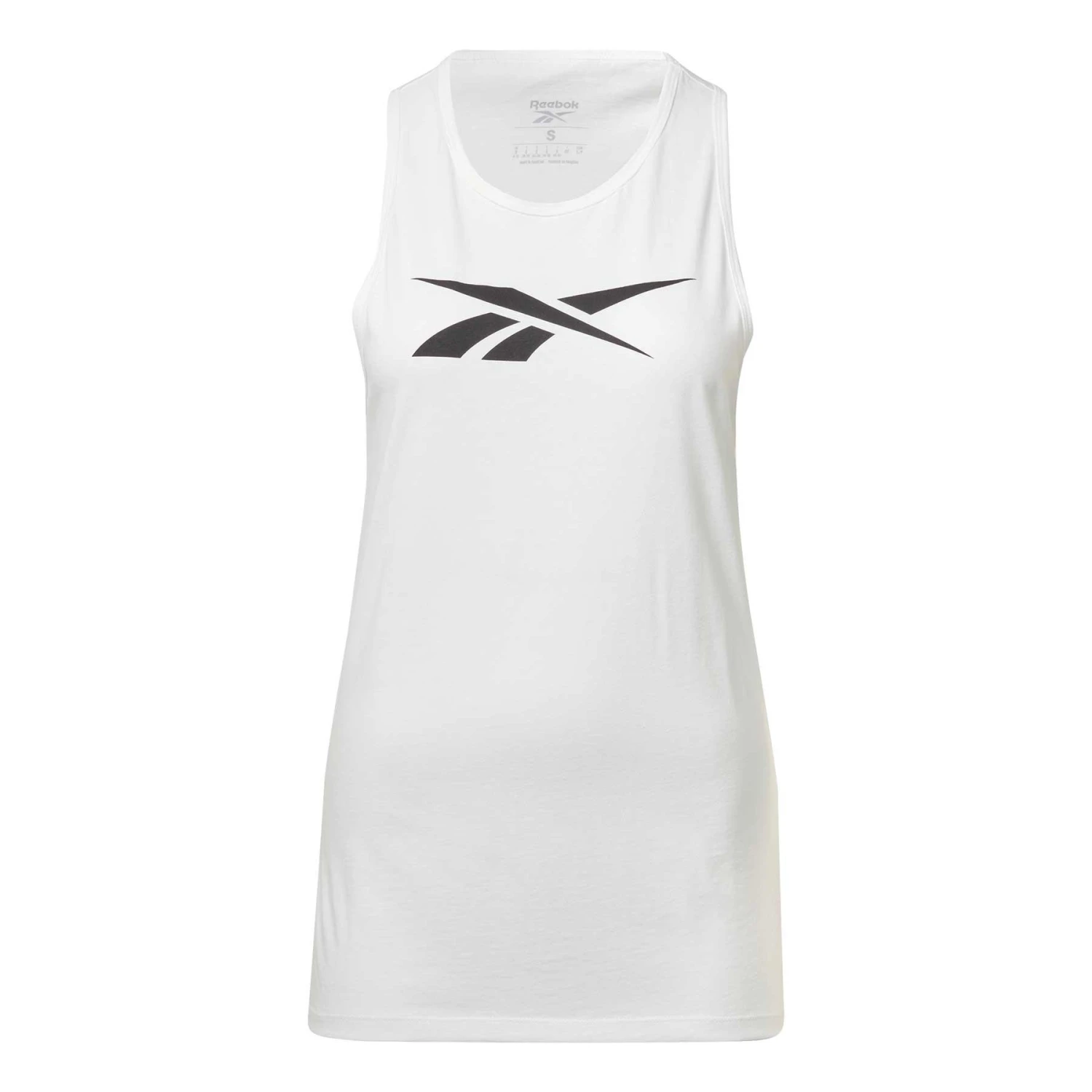 Reebok Training Essentials Vector Graphic Damen Tanktop Weiß/pechschwarz 1 Reebok Training Essentials Vector Graphic Damen Tanktop Weiß/pechschwarz