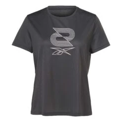 Reebok Running Speedwick Graphic Damen T-Shirt Schwarz/grau