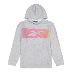 Reebok Rainbow Junior Kapuzenpullover Grau/rosa/gelb