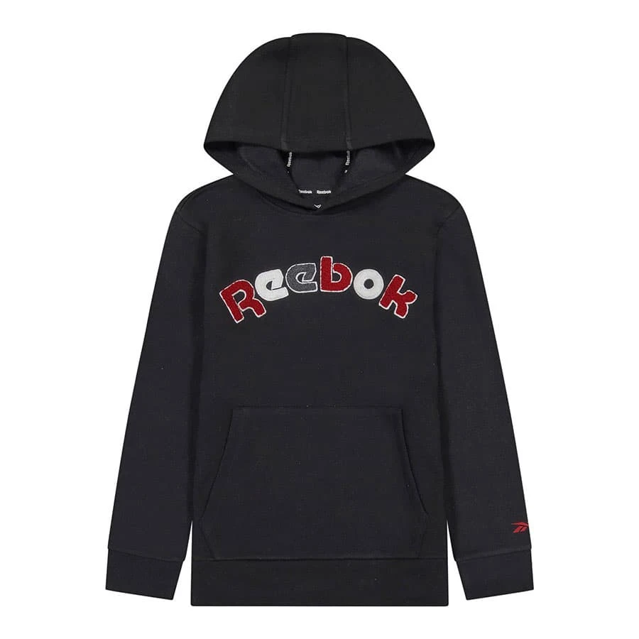 Reebok Sport Logo Junior Hoodie Schwarz/rot/weiß 1 Reebok Sport Logo Junior Hoodie Schwarz/rot/weiß