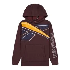 Reebok Sport Big Logo Junior Hoodie Granatrot/gelb/blau