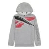 Reebok Sport Big Logo Junior Hoodie Grau/rot/schwarz