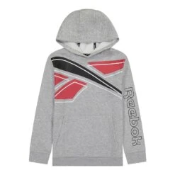 Reebok Sport Big Logo Junior Hoodie Grau/rot/schwarz