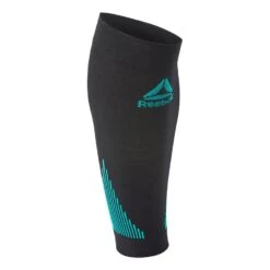 Beinstulpen Reebok Knitted Compression Calf Sleeve Schwarz/blau/türkis